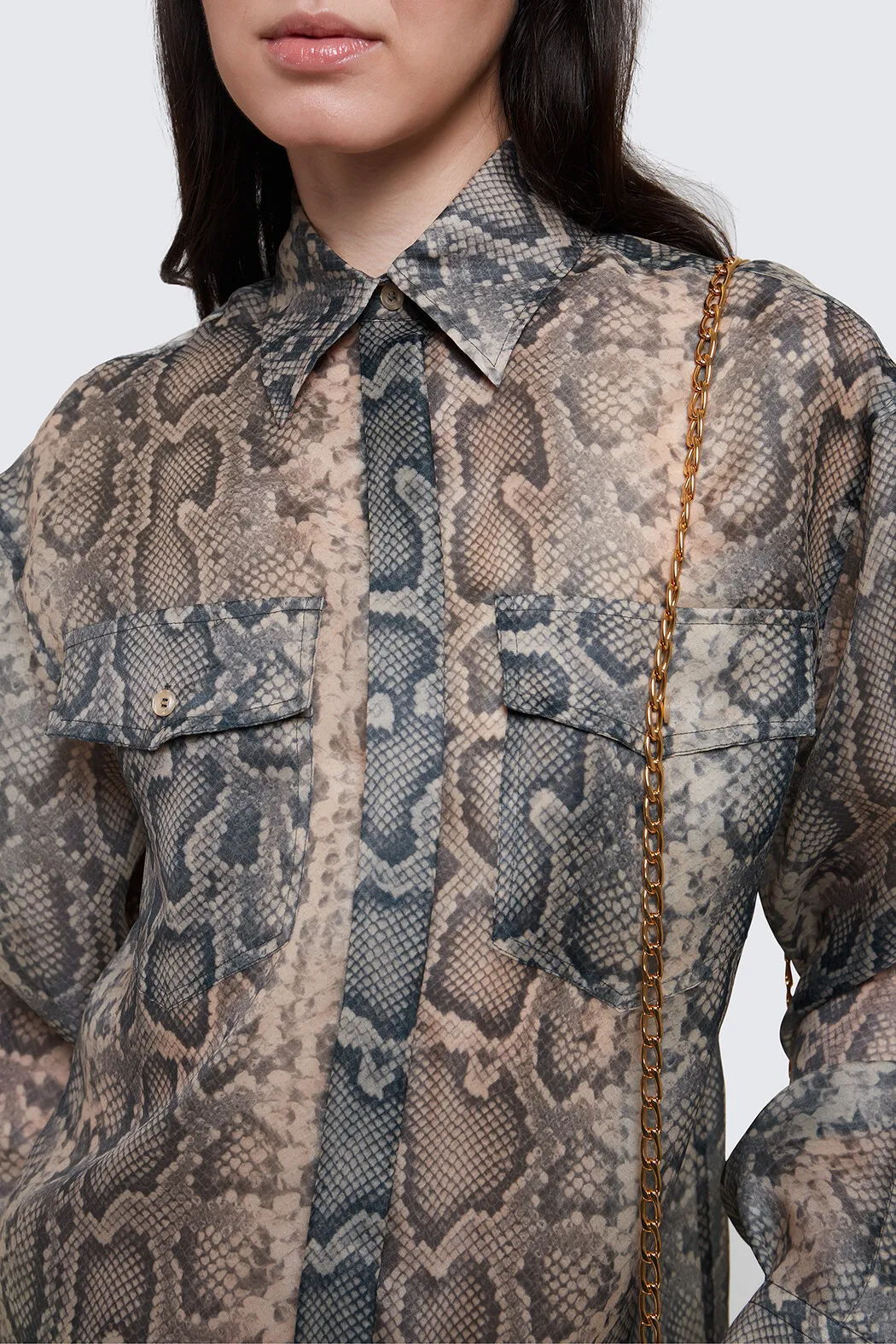 SPORT MAX  |Nylon Long Sleeves Python Super-long Sleeves Tunics