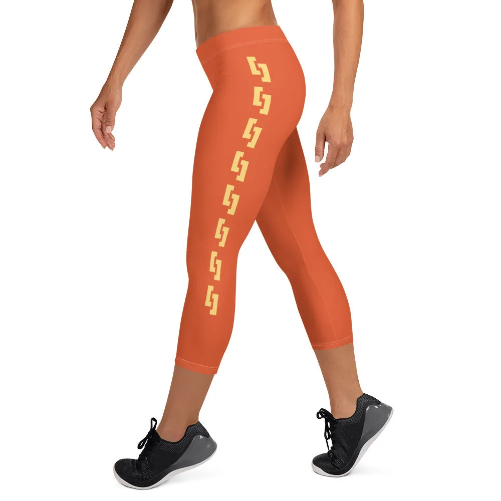 Sqdltd SP24 Capri Leggings Orangeade