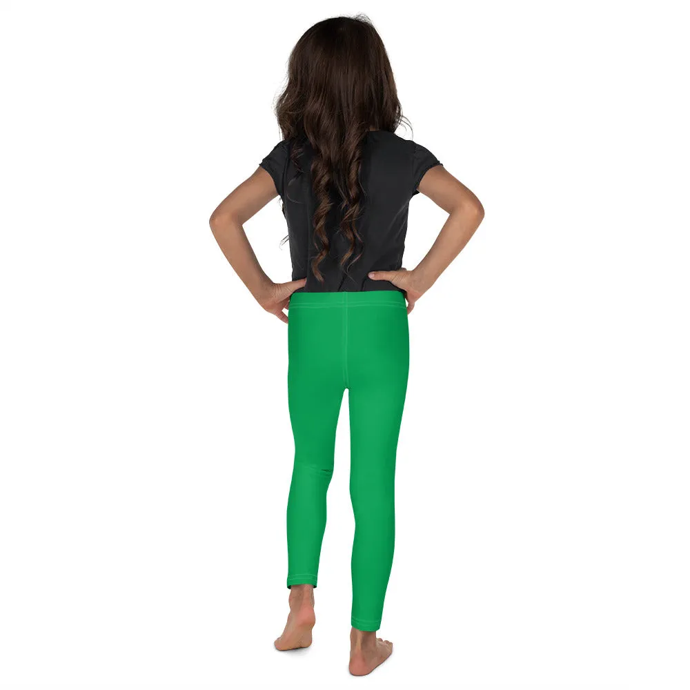 Stay Active, Stay Colorful: Solid Leggings for Girls - Jade