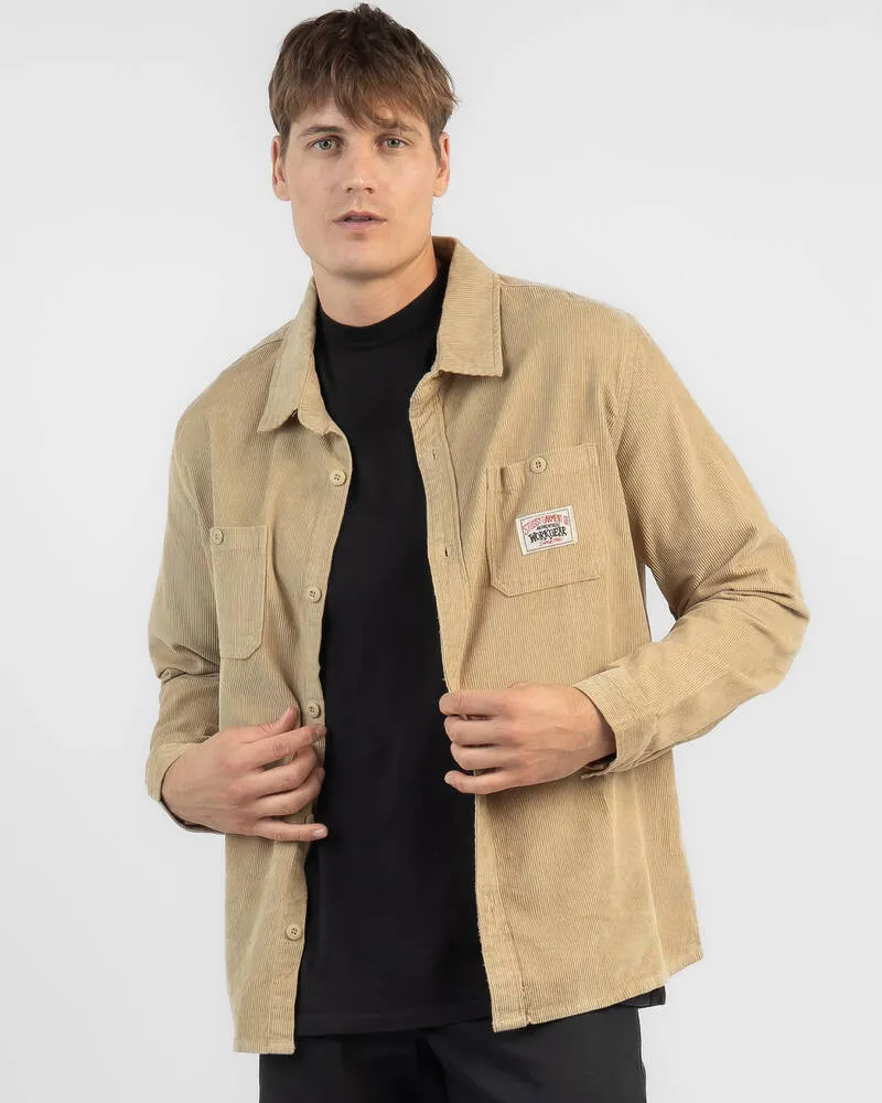 STUSSY  |Corduroy Street Style Long Sleeves Plain Cotton Logo