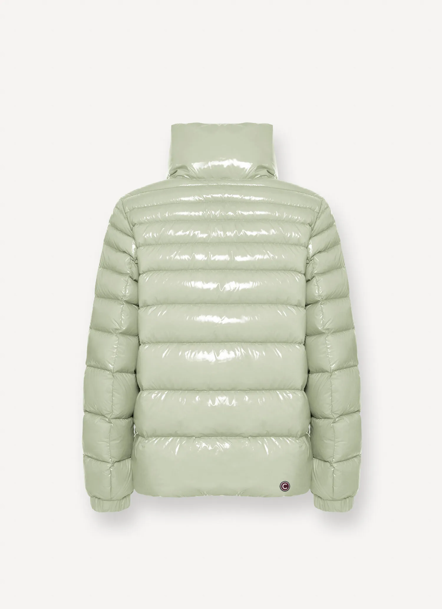 Super-glossy down jacket with drawstring-