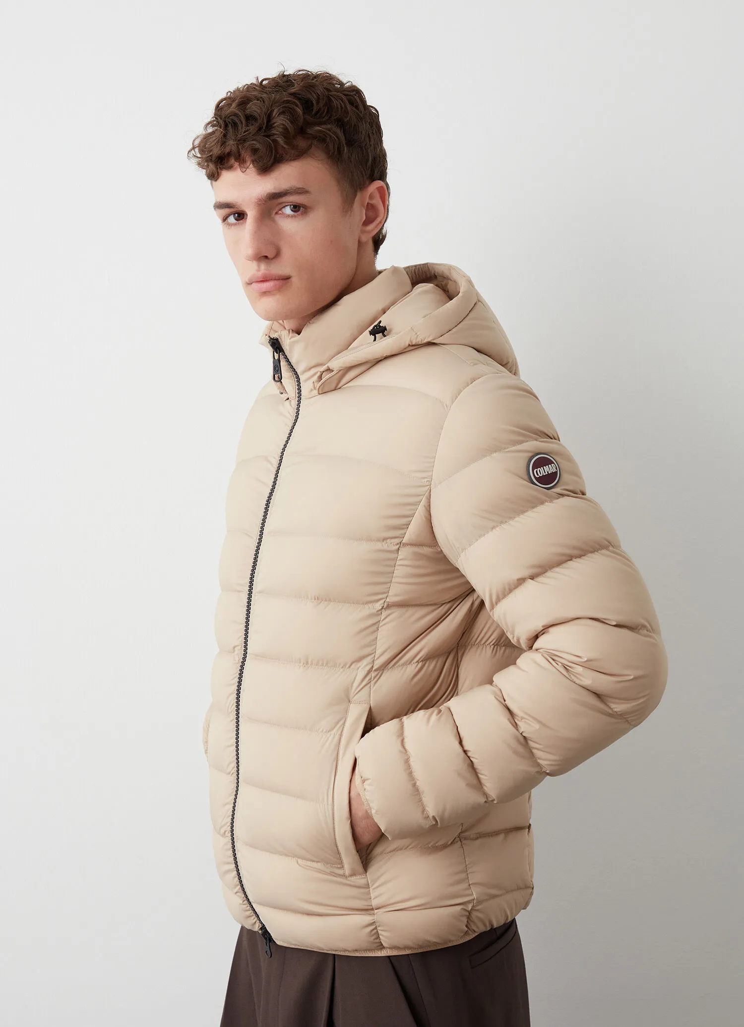 Super-matte stretch down jacket-