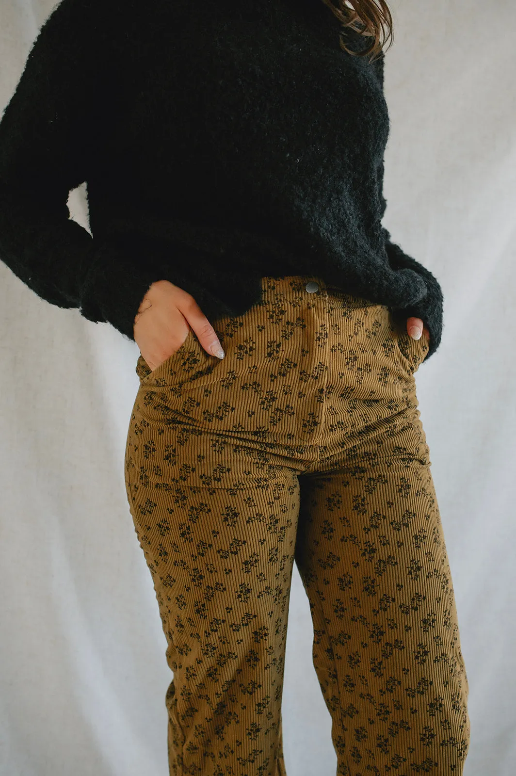 The Charley Floral Corduroy Pants