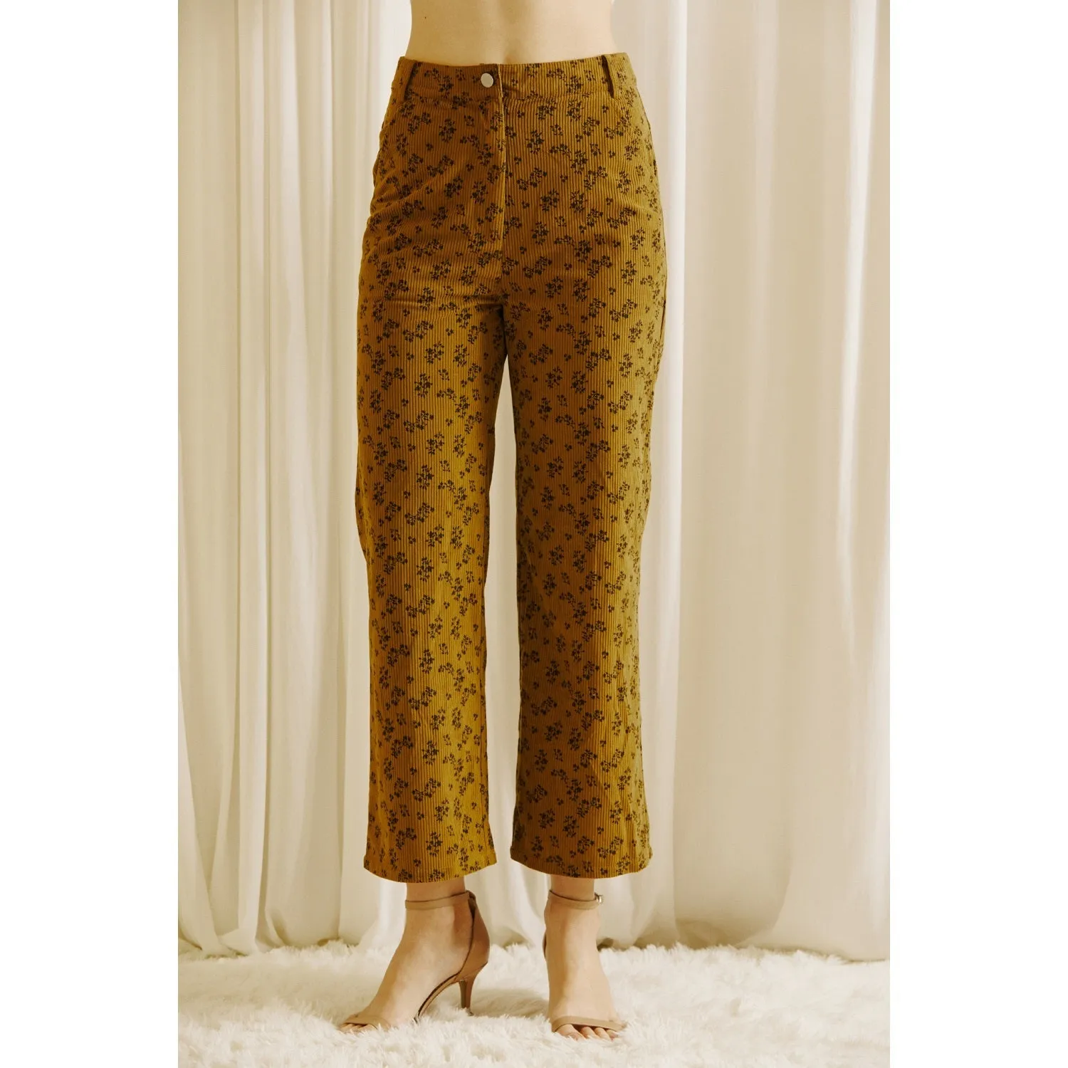 The Charley Floral Corduroy Pants