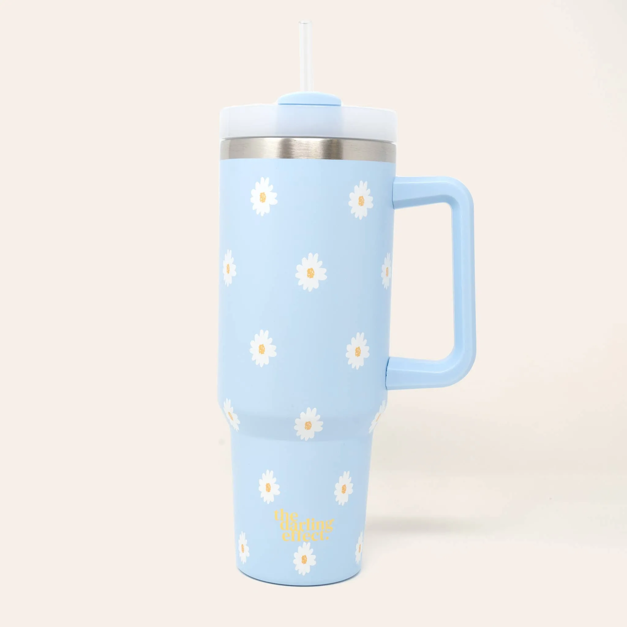 The Darling Effect - 40oz Take Me Everywhere Tumbler - Dancing Daisy Blue