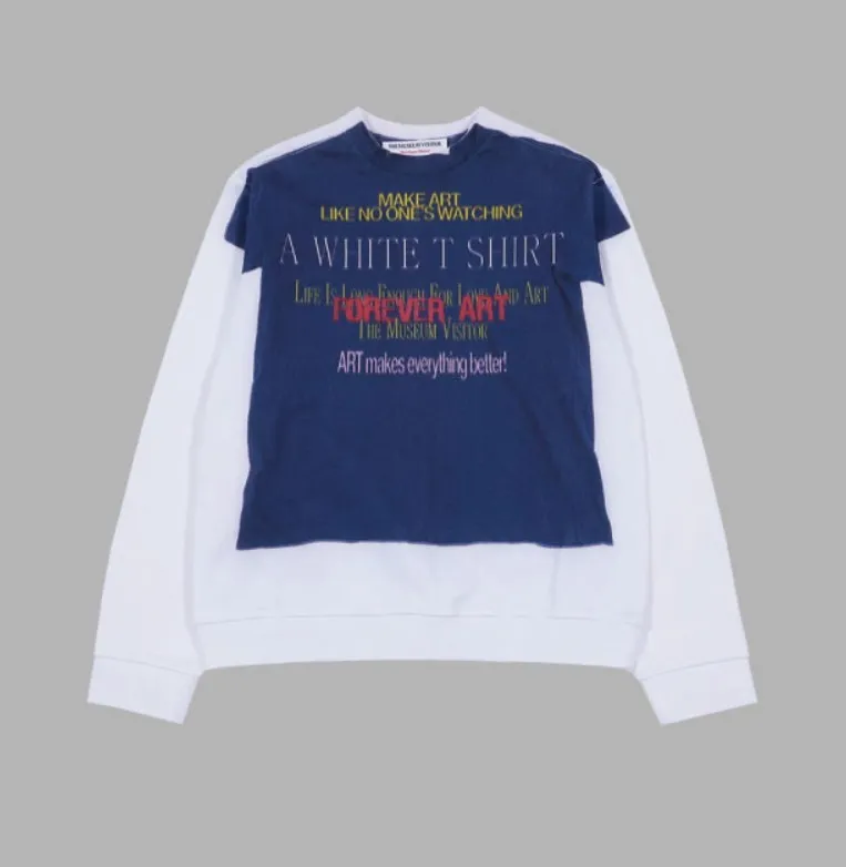 THE MUSEUM VISITOR  |Crew Neck Unisex Street Style U-Neck Long Sleeves Plain