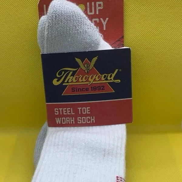 Thorogood American Made Steel Toe Work Socks- White