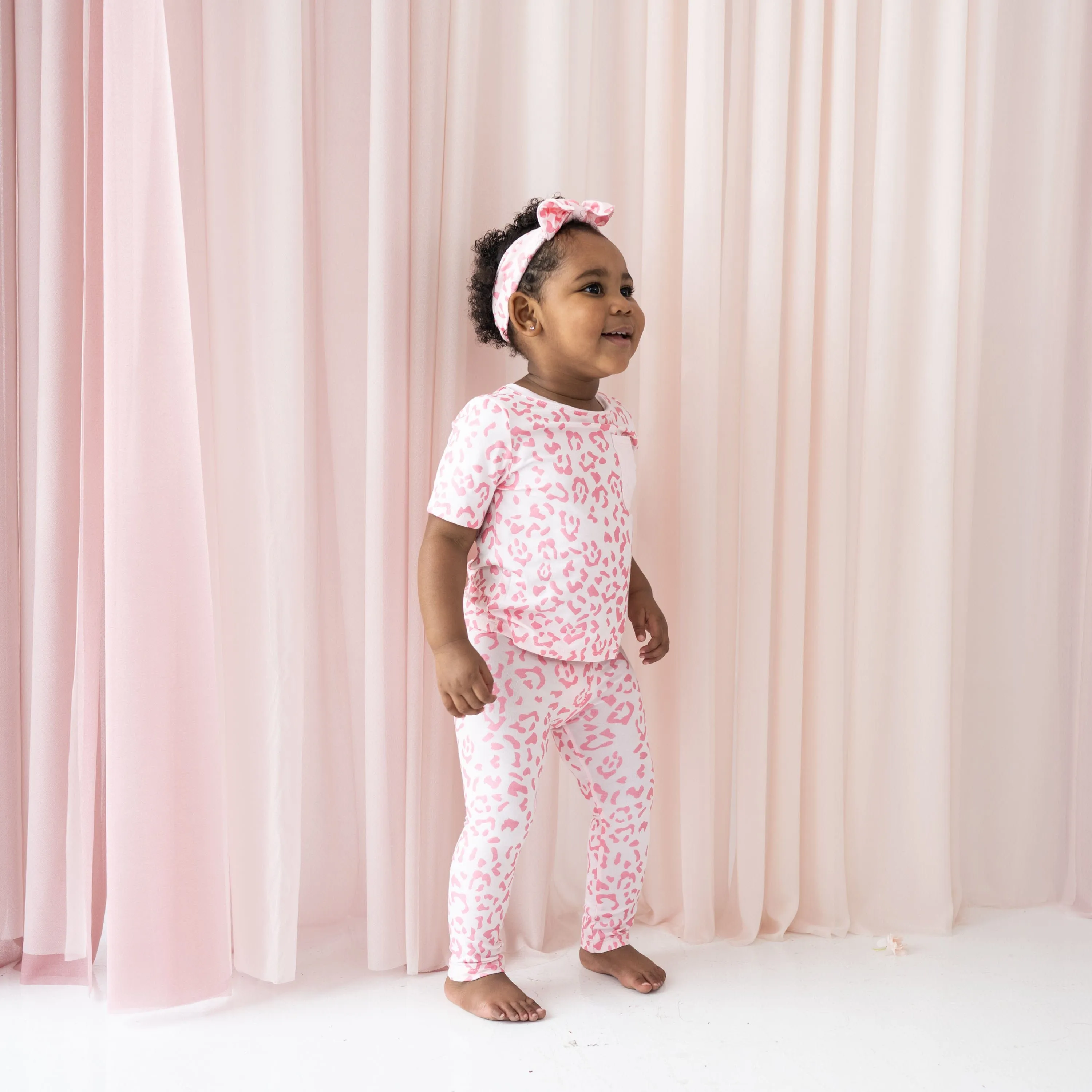 Toddler Leggings in Sakura Leopard