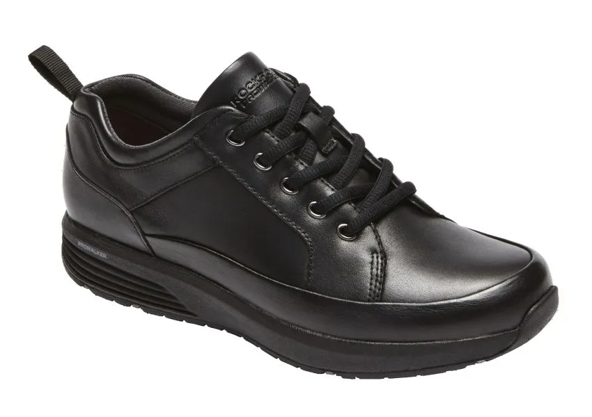 Trustride Waterproof Black Leather Lace-Up Sneaker