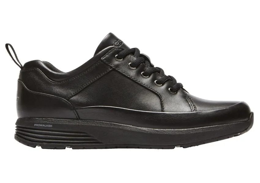 Trustride Waterproof Black Leather Lace-Up Sneaker