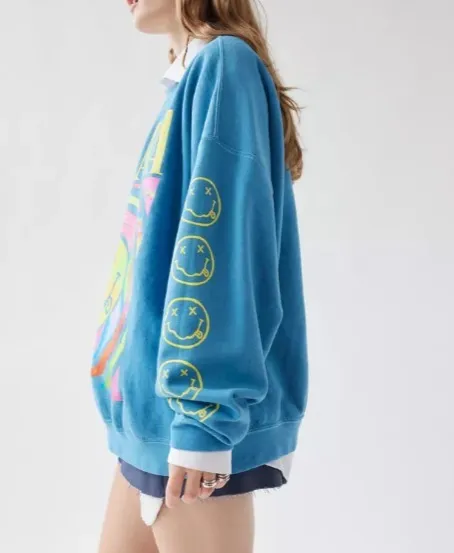 Urban Outfitters  |Crew Neck Blended Fabrics Street Style Tie-dye Long Sleeves