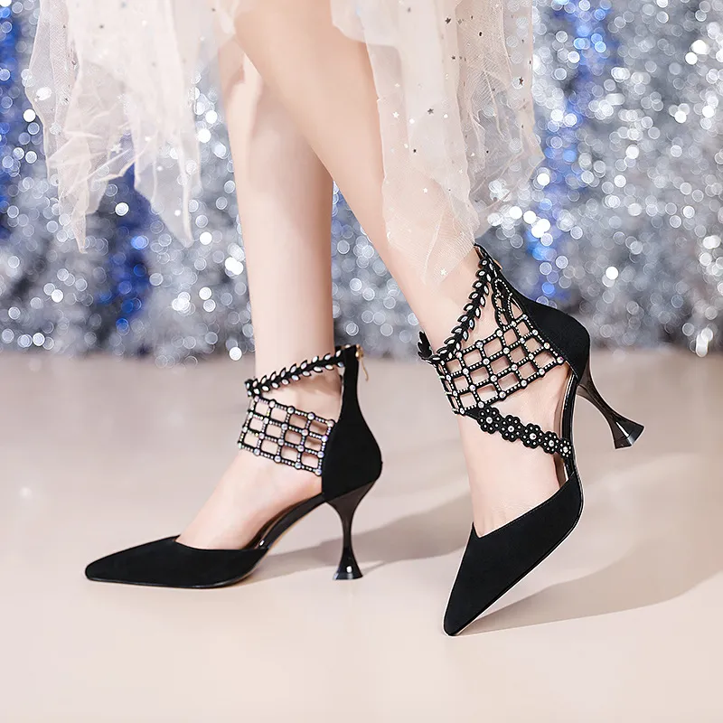 Women Rhinestone Stiletto Sexy High Heels 