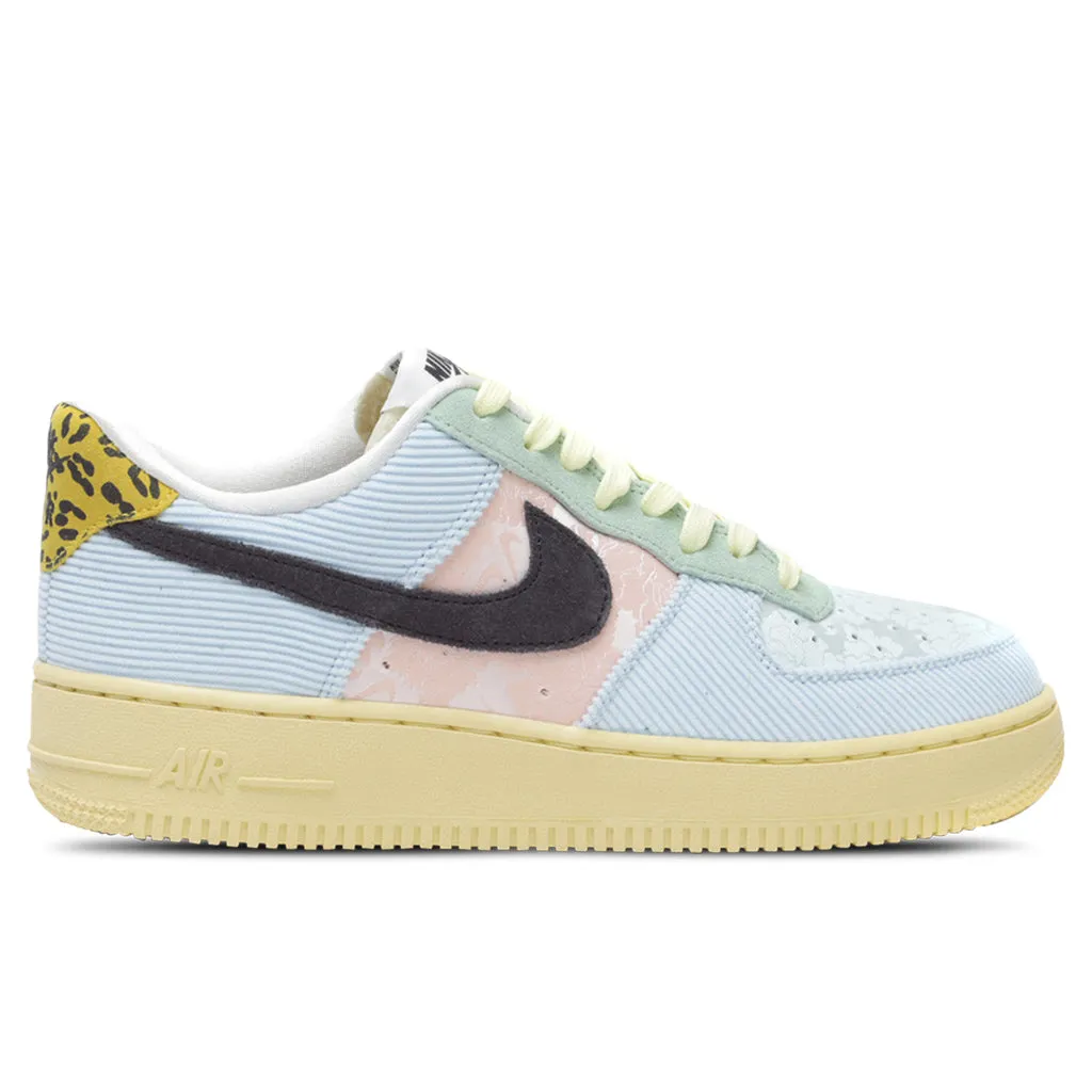 Women's Air Force 1 '07 Celestine Blue and Lemon Wash - Celestine Blue/Off Noir/Arctic Orange