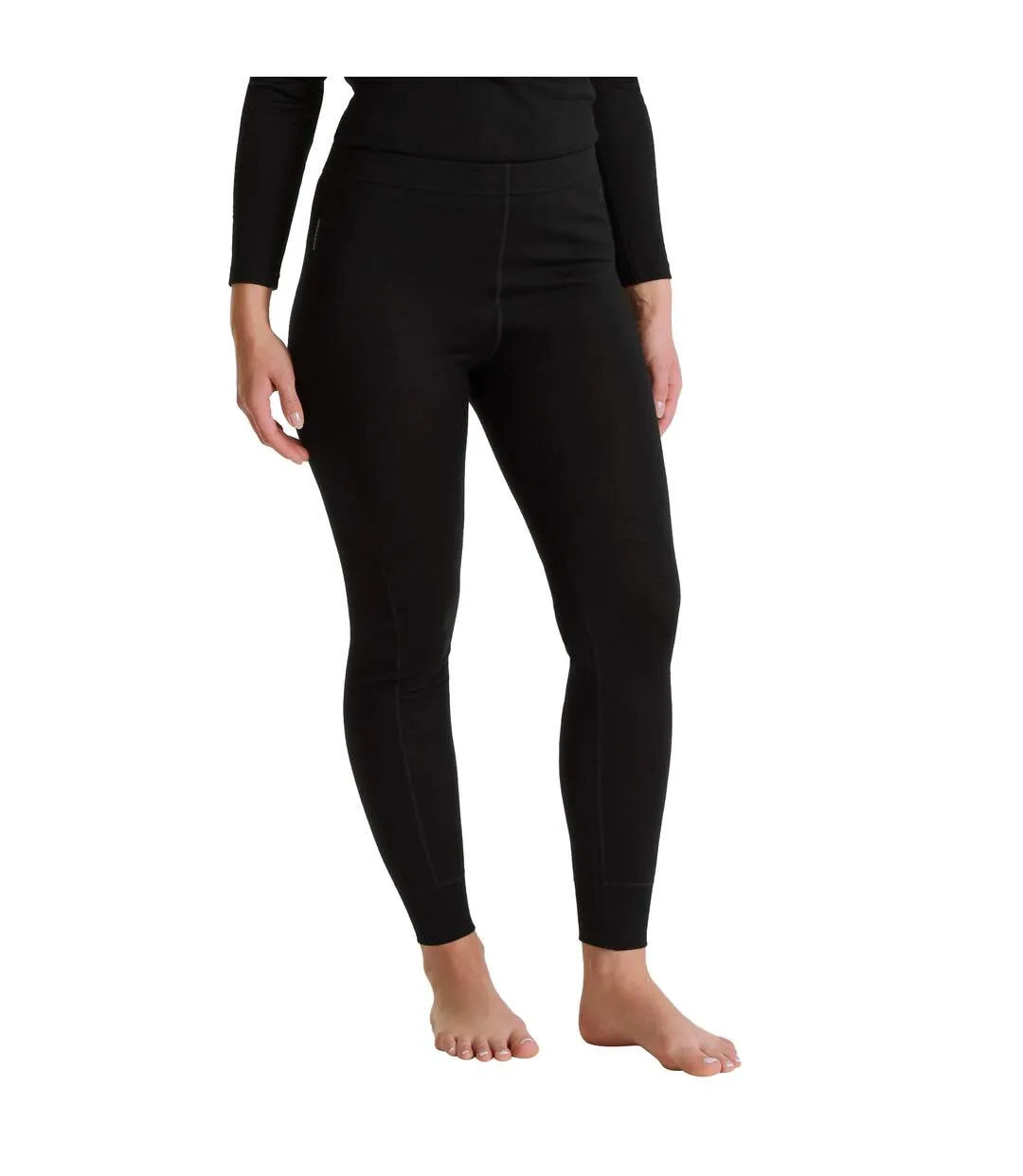 Womens/ladies merino baselayer tights black Craghoppers