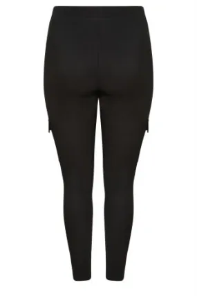 YOURS Curve Black Cargo Leggings